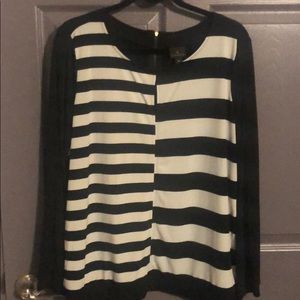 Black and white dressy top.